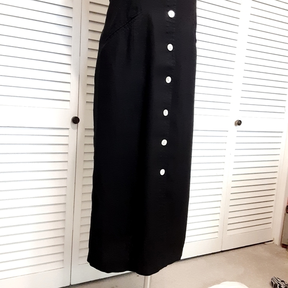 Worthington Linen Dress with Abalone Shell Buttons - Picture 4 of 16